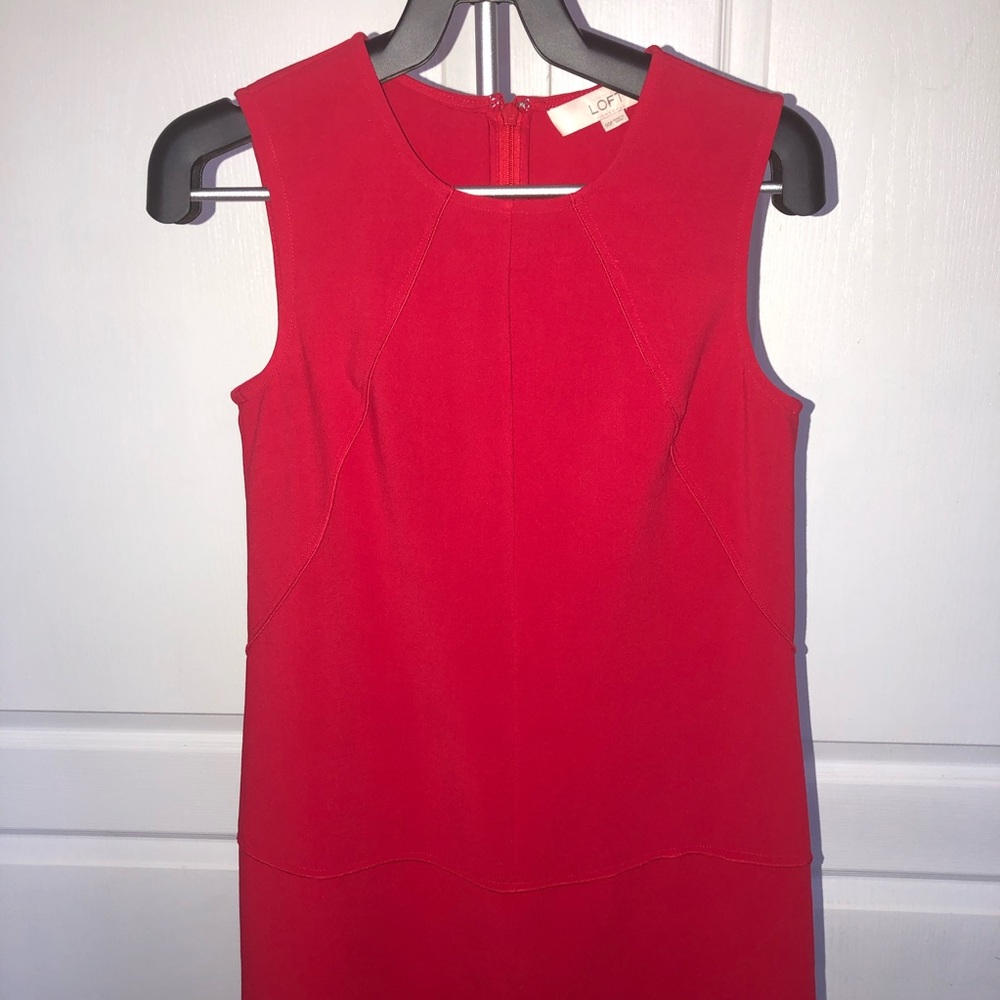 LOFT Petite Red Dress Sz, 00P